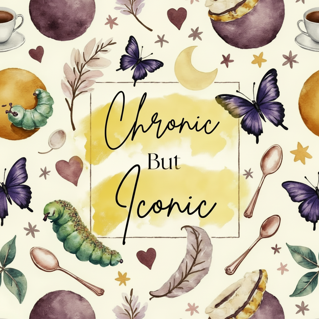 Chronic But Iconic Velveteen Plush Blanket — Cozy Boho Butterflies & Moon Applique